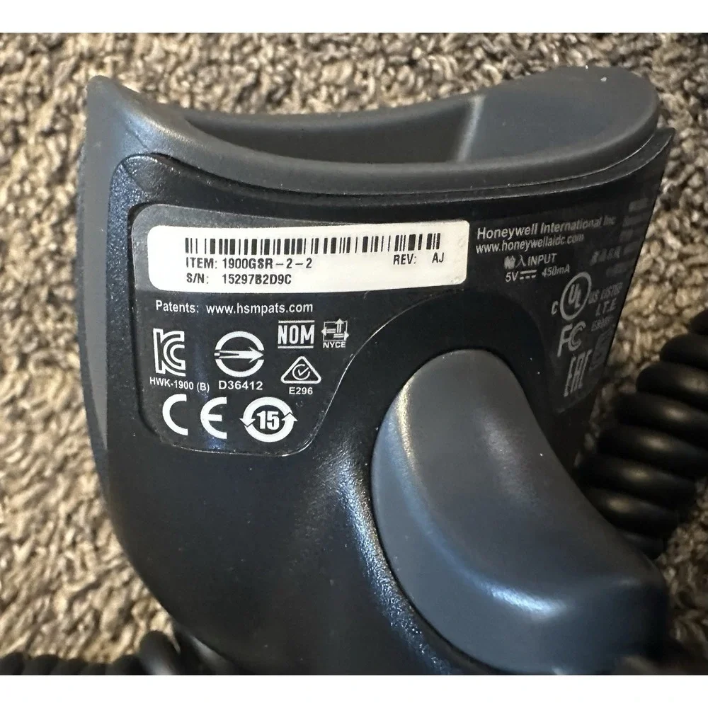 Honeywell Xenon 1900GSR - Corded Barcode Scanner W/ USB Cable & Stand